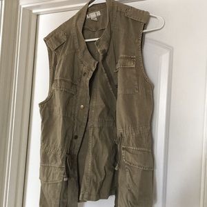 Olive green vest